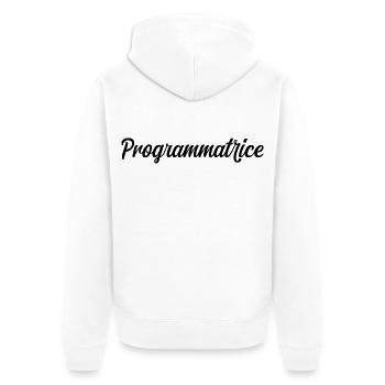 Programmatrice Informatique Code Développeuse Web - Veste à capuche bio Premium Unisexe - blanc - Dos - Thijin (182cm)