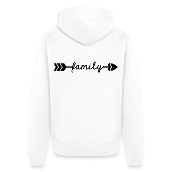 Family - Unisex Premium Bio Zip Hoodie - Weiß - Hinten - Thijin (182cm)