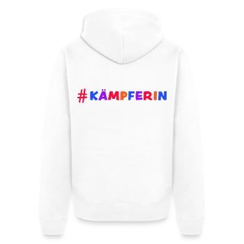 Fighter - You can do it! -Lucky charm - Unisex Premium Organic Zip Hoodie - white - Back - Thijin (182cm)