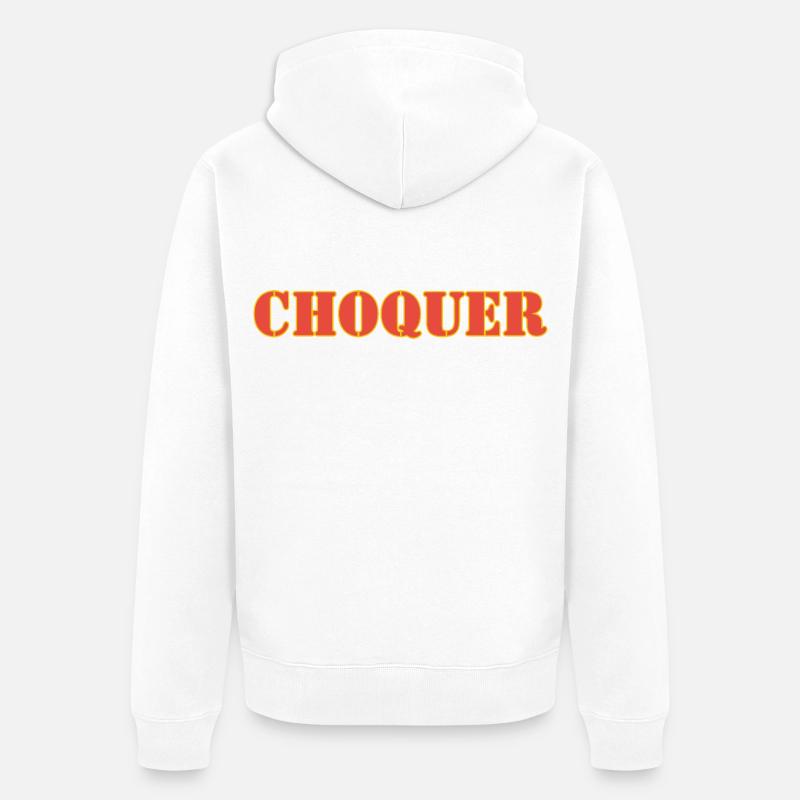 CHOQUER - Veste à capuche bio Premium Unisexe - blanc