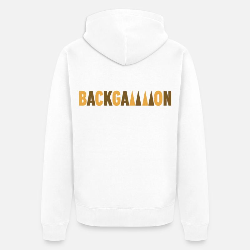 backgammon - Veste à capuche bio Premium Unisexe - blanc