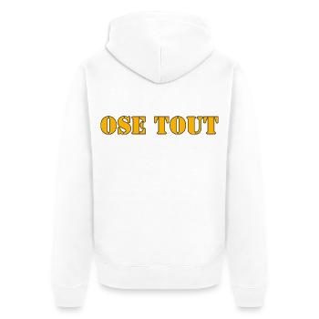 OSE TOUT - Veste à capuche bio Premium Unisexe - blanc - Dos - Thijin (182cm)