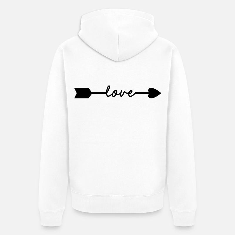 Love - Veste à capuche bio Premium Unisexe - blanc