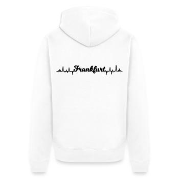 Die Frankfurter Fans - Unisex Premium Bio Zip Hoodie - Weiß - Hinten - Thijin (182cm)