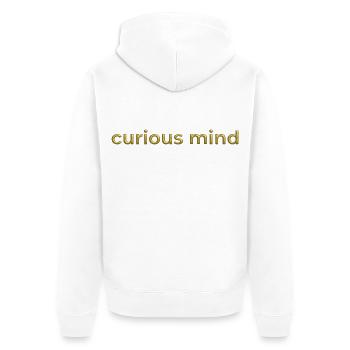 curieux or police 3d état d’ positif - Veste à capuche bio Premium Unisexe - blanc - Dos - Thijin (182cm)