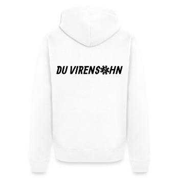 You son of a virus - Unisex Premium Organic Zip Hoodie - white - Back - Thijin (182cm)