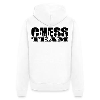 Chess Team - Unisex Premium Organic Zip Hoodie - white - Back - Thijin (182cm)