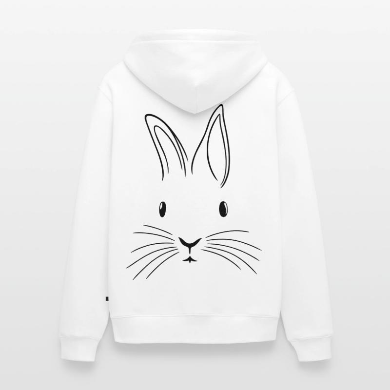 Minimalist Easter Easter Floppy Ear Unisex Premium Organic Zip Hoodie