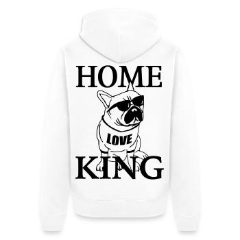 Dog Mom | Cute Dog Lover Statement Design - Unisex Premium Bio Zip Hoodie - Weiß - Hinten - Thijin (182cm)