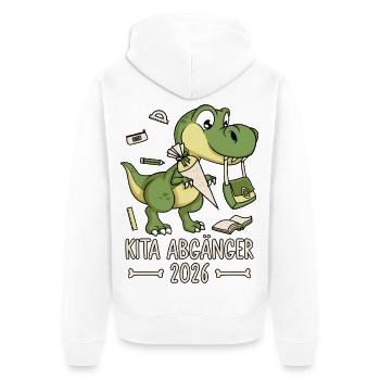 Diplômé de la garderie Dinosaure 2026 - Veste à capuche bio Premium Unisexe - blanc - Dos - Thijin (182cm)