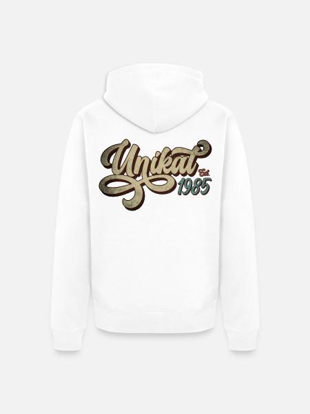 Unikat Est. 1985 - Unisex Premium Bio Zip Hoodie - Weiß