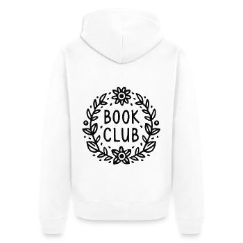 Lesergruppe des Buchclubs - Unisex Premium Bio Zip Hoodie - Weiß - Hinten - Thijin (182cm)