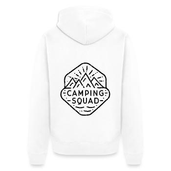 Camping squad matching family friends camp trip - Unisex Premium Organic Zip Hoodie - white - Back - Thijin (182cm)
