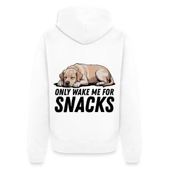 Only Wake Me For Snacks Yellow Golden Labrador - Veste à capuche bio Premium Unisexe - blanc - Dos - Thijin (182cm)