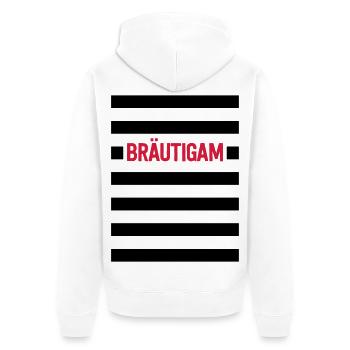 Groom - bande baccalauréat parti - Veste à capuche bio Premium Unisexe - blanc - Dos - Thijin (182cm)