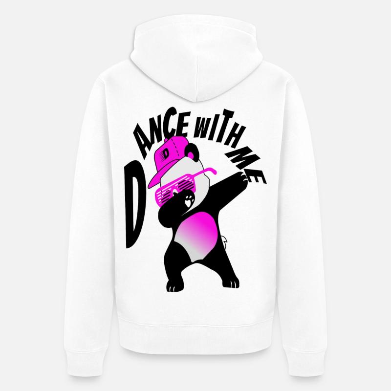 Danse du panda - Veste à capuche bio Premium Unisexe - blanc