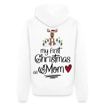 Mon premier Noël en tant que maman - Veste à capuche bio Premium Unisexe - blanc - Dos - Thijin (182cm)