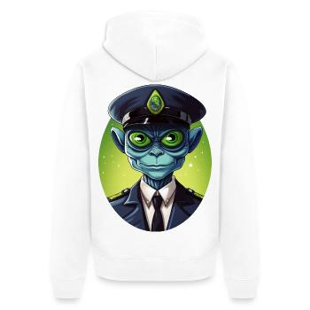 Flic extraterrestre - Veste à capuche bio Premium Unisexe - blanc - Dos - Thijin (182cm)