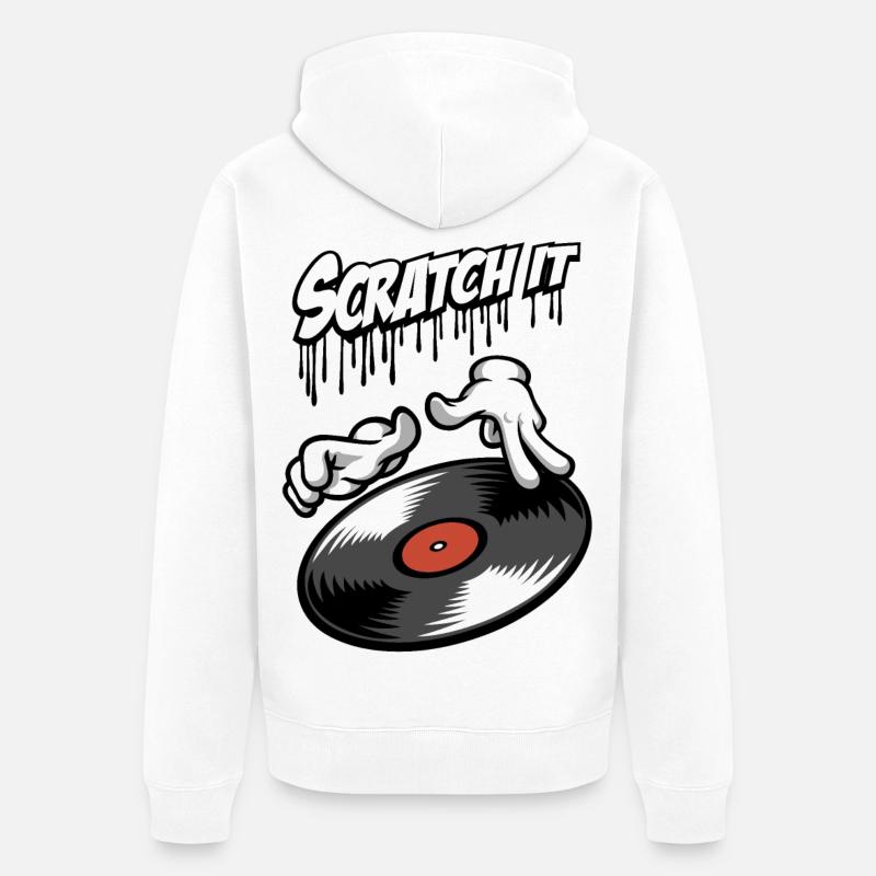 Scratch it - Veste à capuche bio Premium Unisexe - blanc