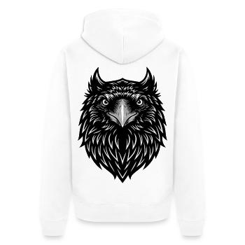 Griffon Faucon Mascotte Logo Sport Gaming - Veste à capuche bio Premium Unisexe - blanc - Dos - Thijin (182cm)