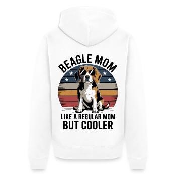 Maman Beagle comme une maman normale mais plus cool - Veste à capuche bio Premium Unisexe - blanc - Dos - Thijin (182cm)