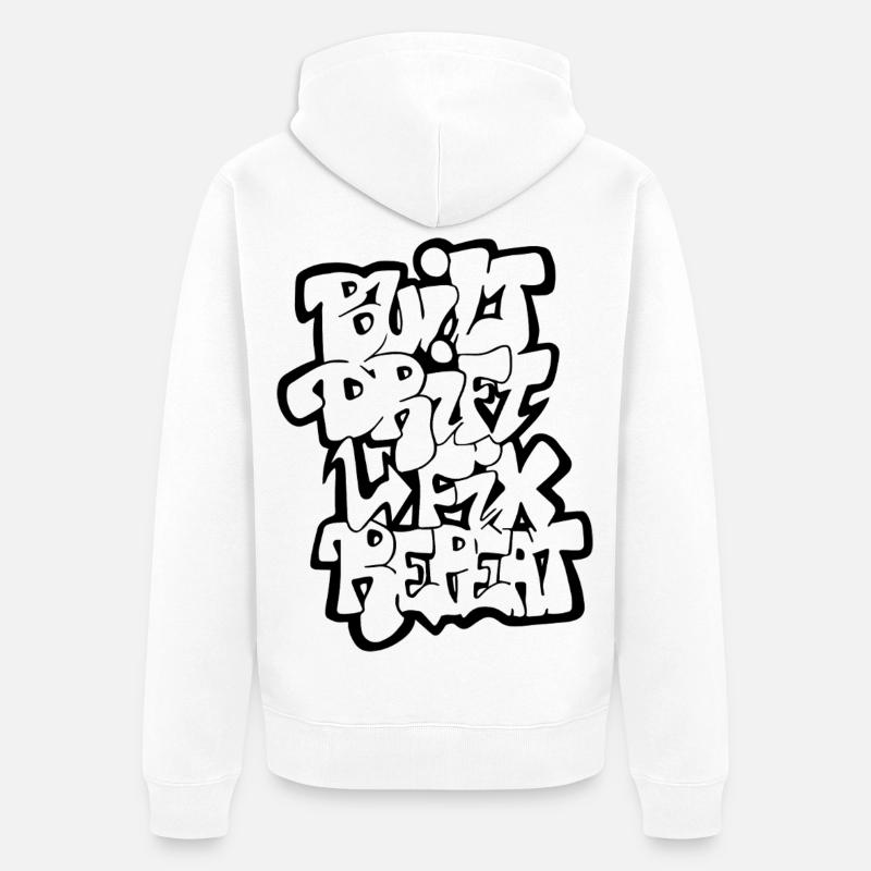 Dérivée construite Correction Répétition - Veste à capuche bio Premium Unisexe - blanc
