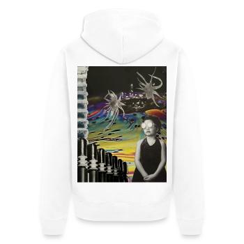 Le Meilleur des mondes - Veste à capuche bio Premium Unisexe - blanc - Dos - Thijin (182cm)