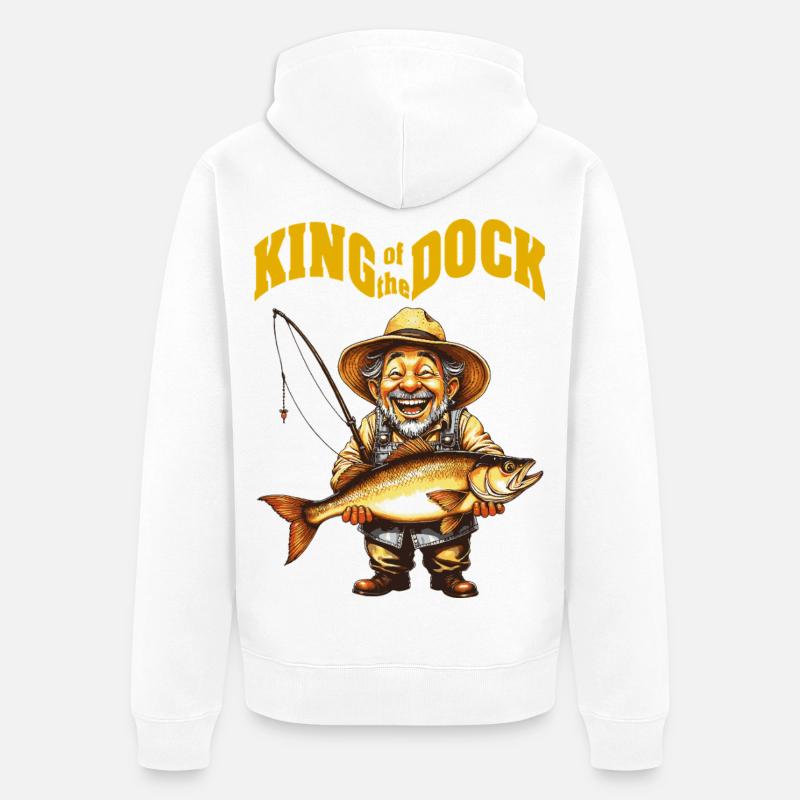 KingOTD - Veste à capuche bio Premium Unisexe - blanc