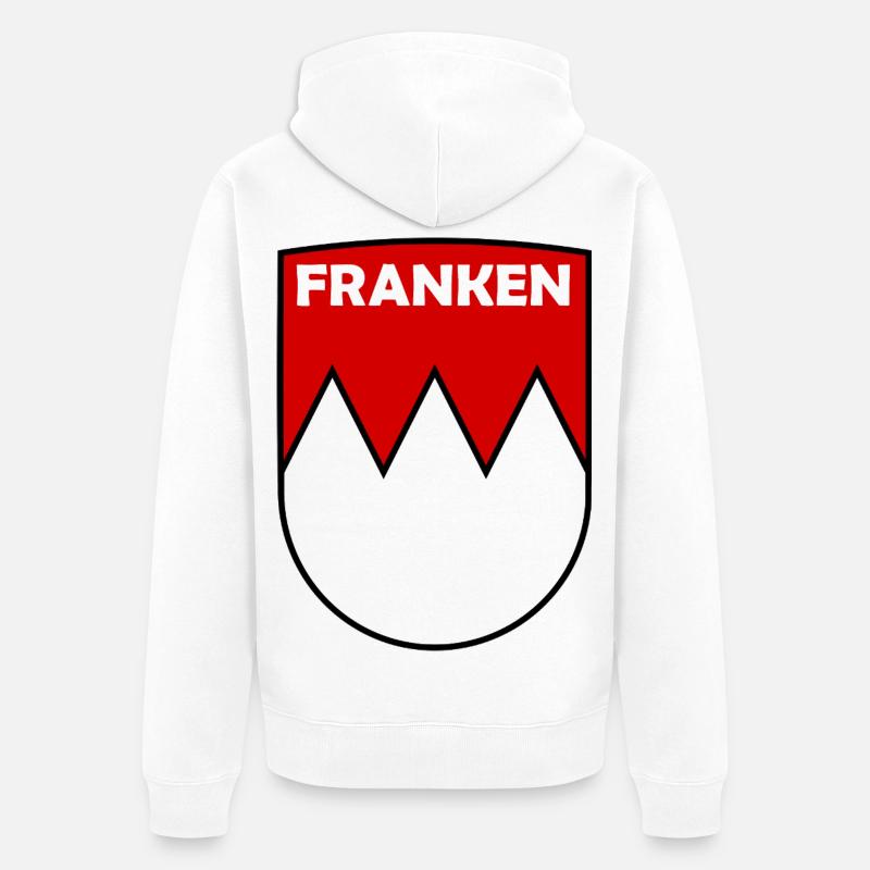 Franken Crest Logo - Veste à capuche bio Premium Unisexe - blanc