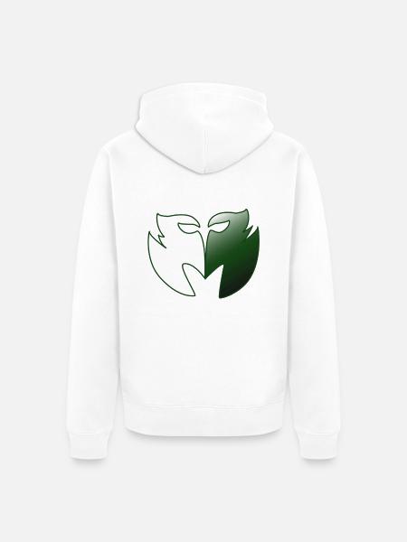 Moslem College Jacke - Unisex Premium Bio Zip Hoodie - Weiß