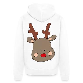 mignon orignal pour Noël - Veste à capuche bio Premium Unisexe - blanc - Dos - Thijin (182cm)