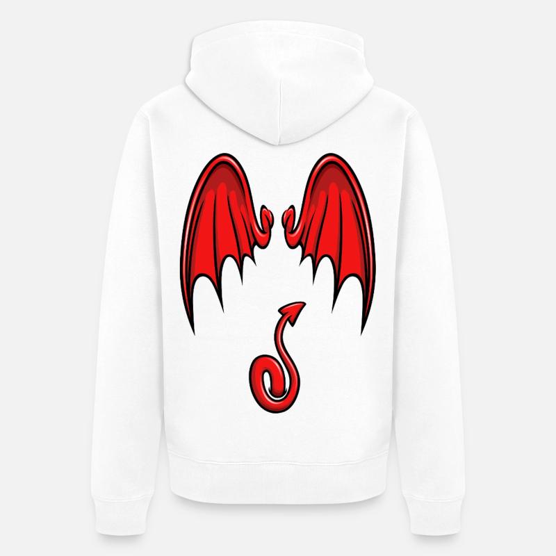 Ich bin ein kleiner Teufel - Unisex Premium Bio Zip Hoodie - Weiß