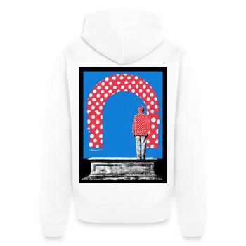 Réalité - Veste à capuche bio Premium Unisexe - blanc - Dos - Thijin (182cm)