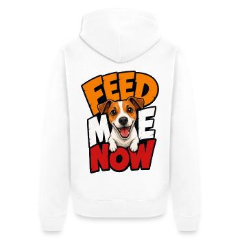 Jack Russell Terrier - Unisex Premium Bio Zip Hoodie - Weiß - Hinten - Thijin (182cm)