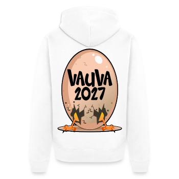 Baby 2027, Finnland - Unisex Premium Bio Zip Hoodie - Weiß - Hinten - Thijin (182cm)
