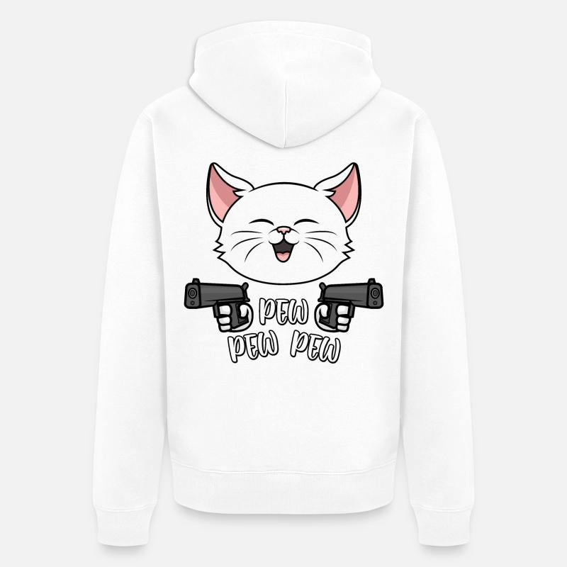 Pew Pew Pew - Veste à capuche bio Premium Unisexe - blanc