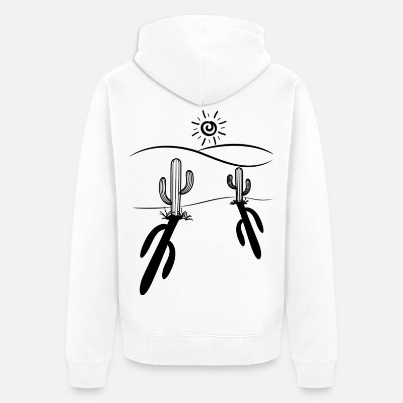 cactus - Veste à capuche bio Premium Unisexe - blanc