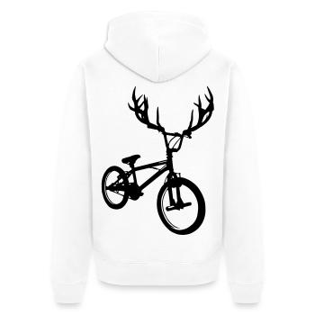 BMX sauvage - Veste à capuche bio Premium Unisexe - blanc - Dos - Thijin (182cm)