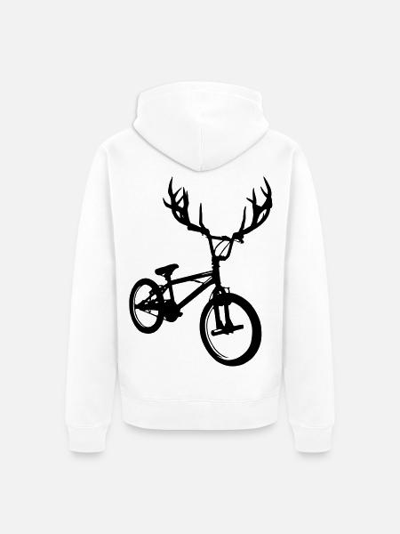 Wild bmx - Unisex Premium Organic Zip Hoodie - white
