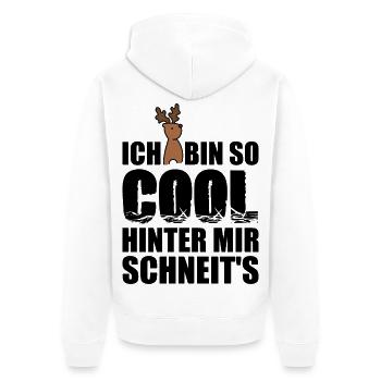 Lustige Sprüche für coole Typen - Unisex Premium Bio Zip Hoodie - Weiß - Hinten - Thijin (182cm)