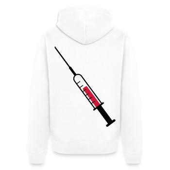 Seringue en tant que vecteur - Veste à capuche bio Premium Unisexe - blanc - Dos - Thijin (182cm)