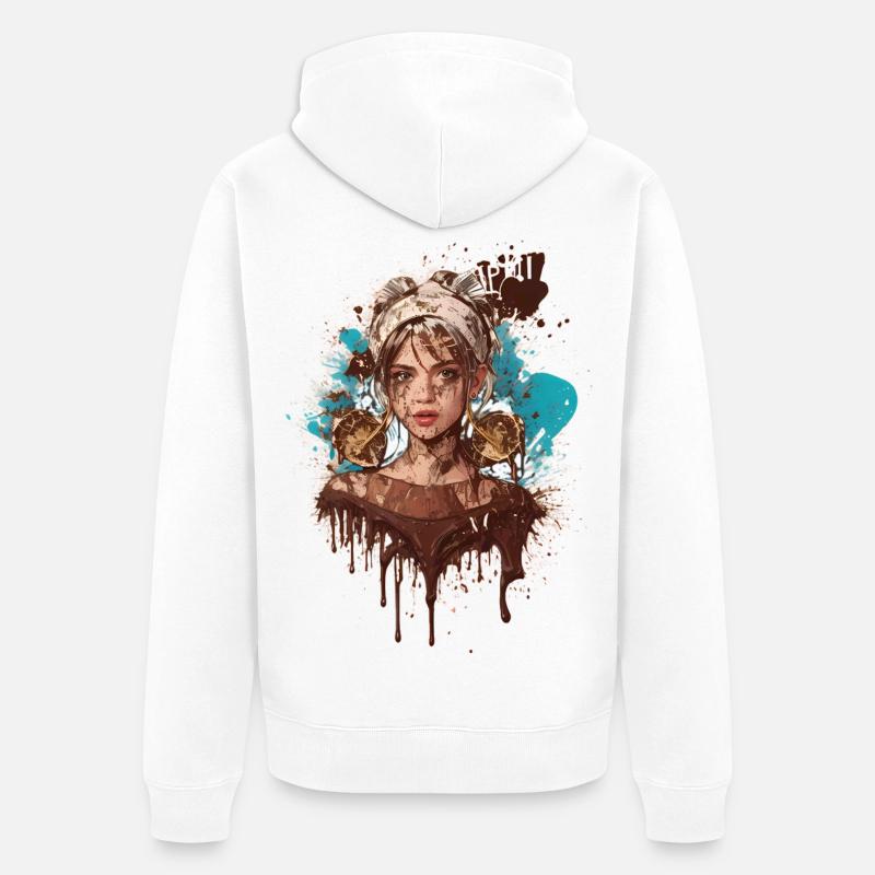 Dame douce - Veste à capuche bio Premium Unisexe - blanc