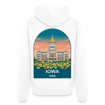 CTY02014 - Unisex Premium Bio Zip Hoodie - Weiß - Hinten - Thijin (182cm)