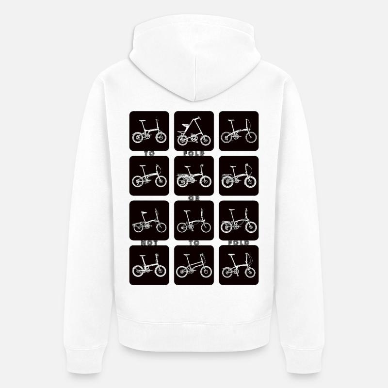 FALTEN ODER NICHT FALTEN - Unisex Premium Bio Zip Hoodie - Weiß