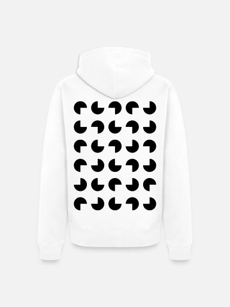 Dots-Muster - Unisex Premium Bio Zip Hoodie - Weiß