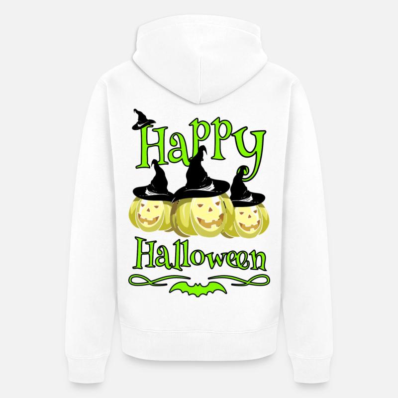 Halloween - Veste à capuche bio Premium Unisexe - blanc