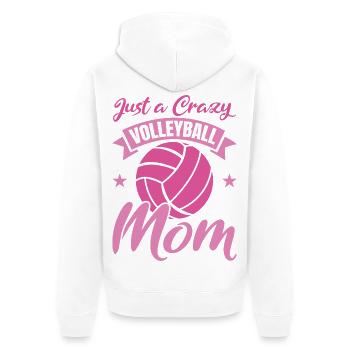 Lustige Volleyball Mama - Unisex Premium Bio Zip Hoodie - Weiß - Hinten - Thijin (182cm)