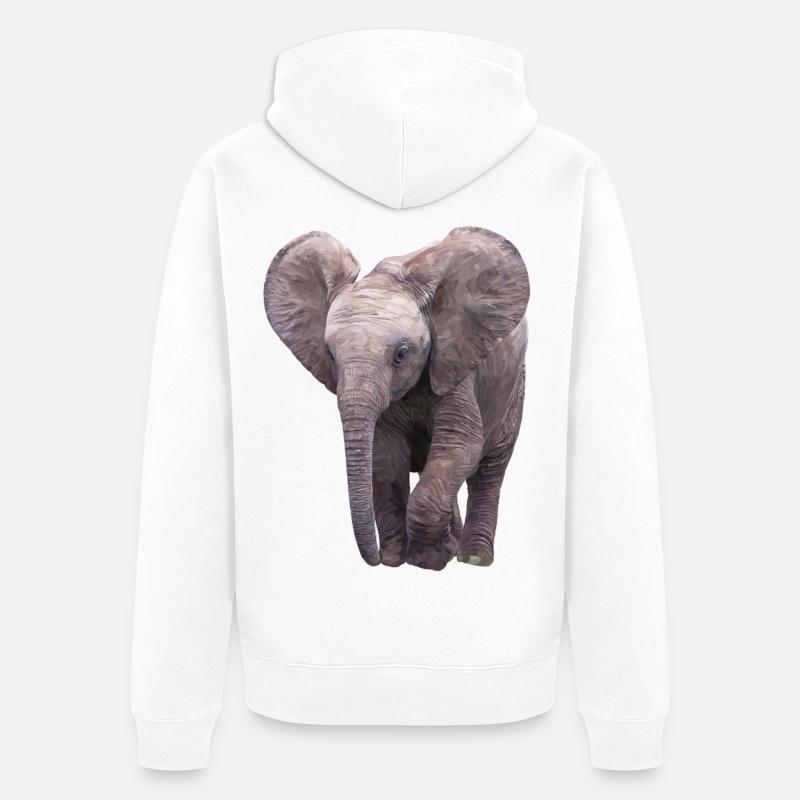 Elefäntchen - Veste à capuche bio Premium Unisexe - blanc
