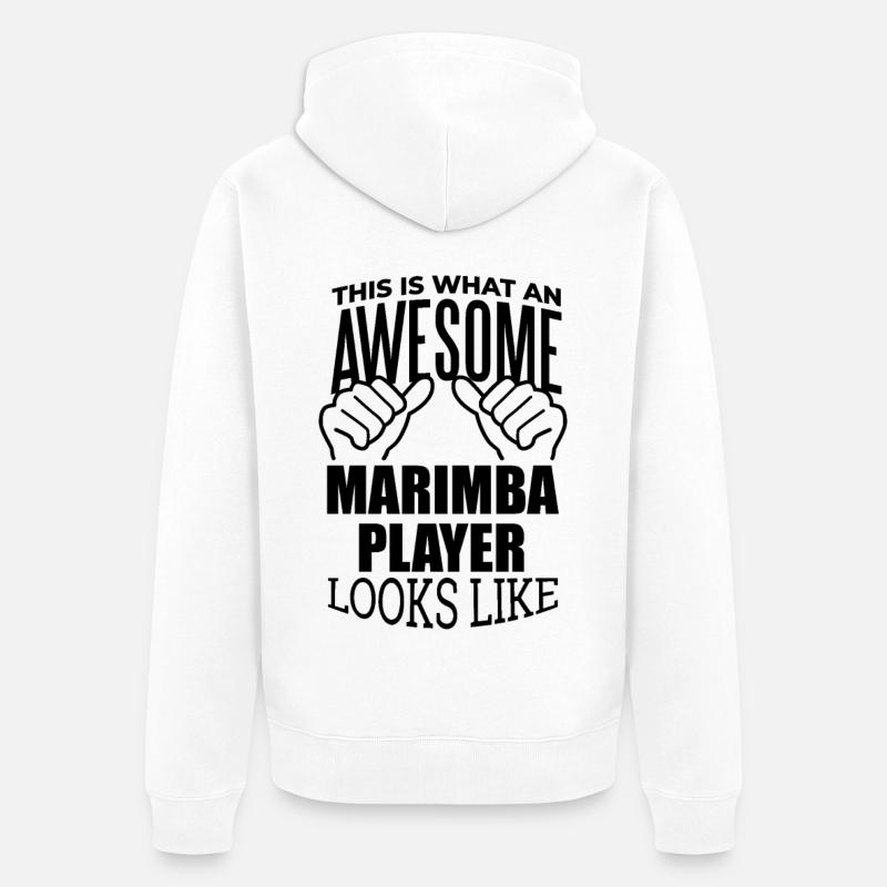 Marimba - Veste à capuche bio Premium Unisexe - blanc