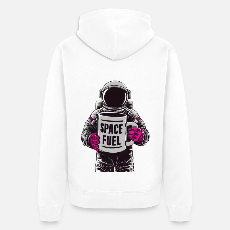 Carburant spatial - Veste à capuche bio Premium Unisexe - blanc